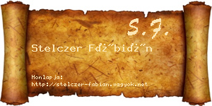 Stelczer Fábián névjegykártya